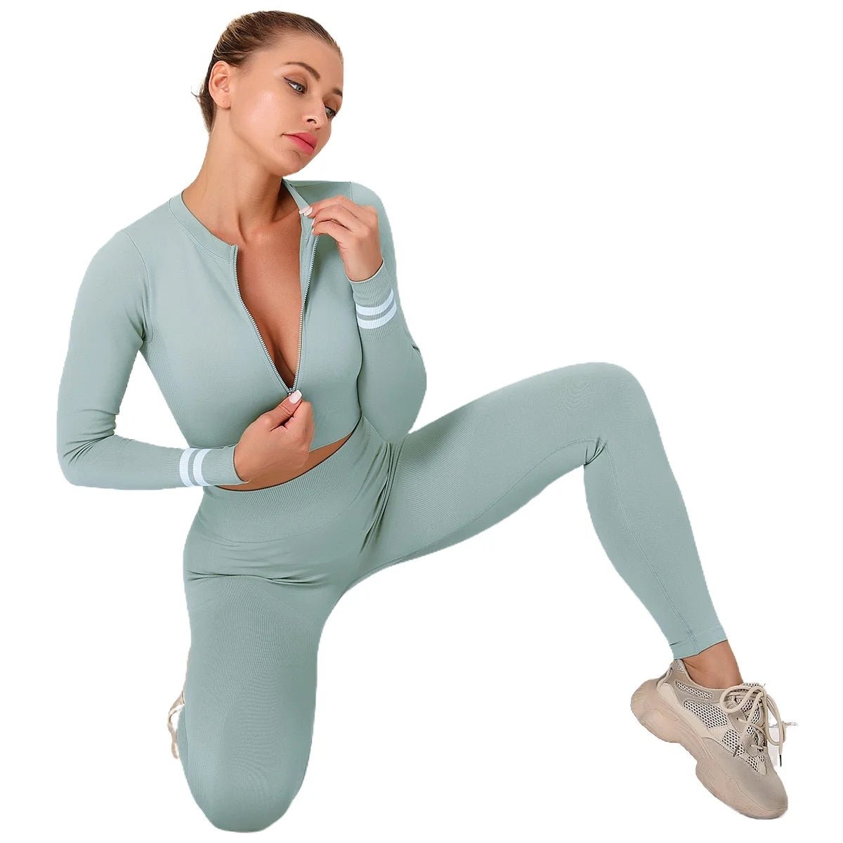 Price Rollback Zipper Sweatshirt Long Sleeve Suit Fitness Suit for Women 2 Pieces Outfits New Gym Sports Tight Long Sleeve Suit Fitness Yoga Price Rollback Zipper Sweatshirt Long Sleeve Suit Fitness Suit for Women 2 Pieces Outfits New Gym Sports Tight Long Sleeve Suit Fitness Yoga
